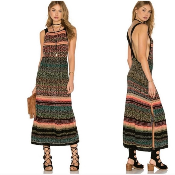 Free People Midnight Flowers Knit Maxi Dress Size XS - Picture 3 of 10